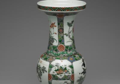 图片[2]-Vase with flowers and birds in wucai polychrome enamels, Qing dynasty, Kangxi reign, 1662-1722-China Archive